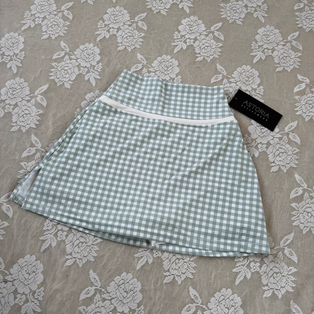 Astoria Activewear Gingham Tennis Skort Size S